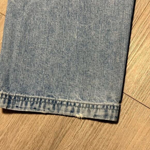 Vintage Lee Dungarees Carpenter Jeans 16R Light Wash 100% Cotton Relaxed Fit - Picture 13 of 16